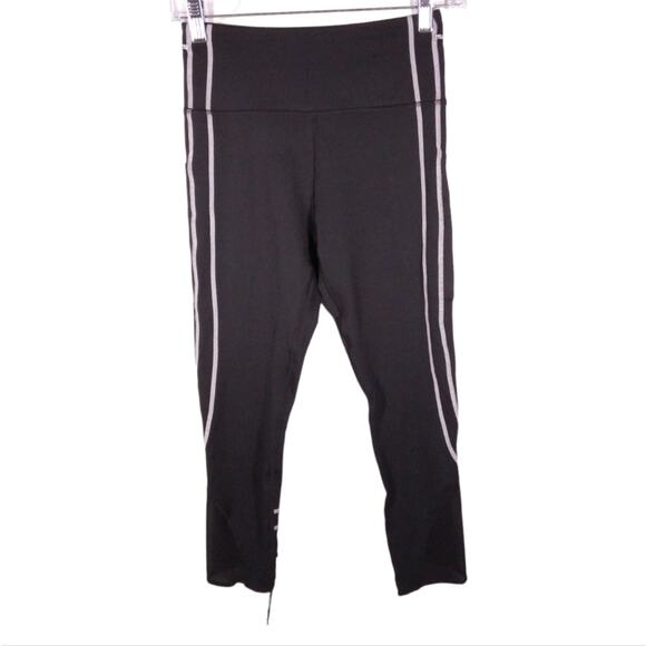 Zyia Pocket Stripe Leggings Black size 4 - Picture 1 of 7